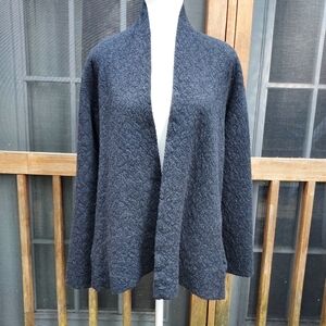 Eileen Fisher Charcoal Gray Women's Sweater Jacket